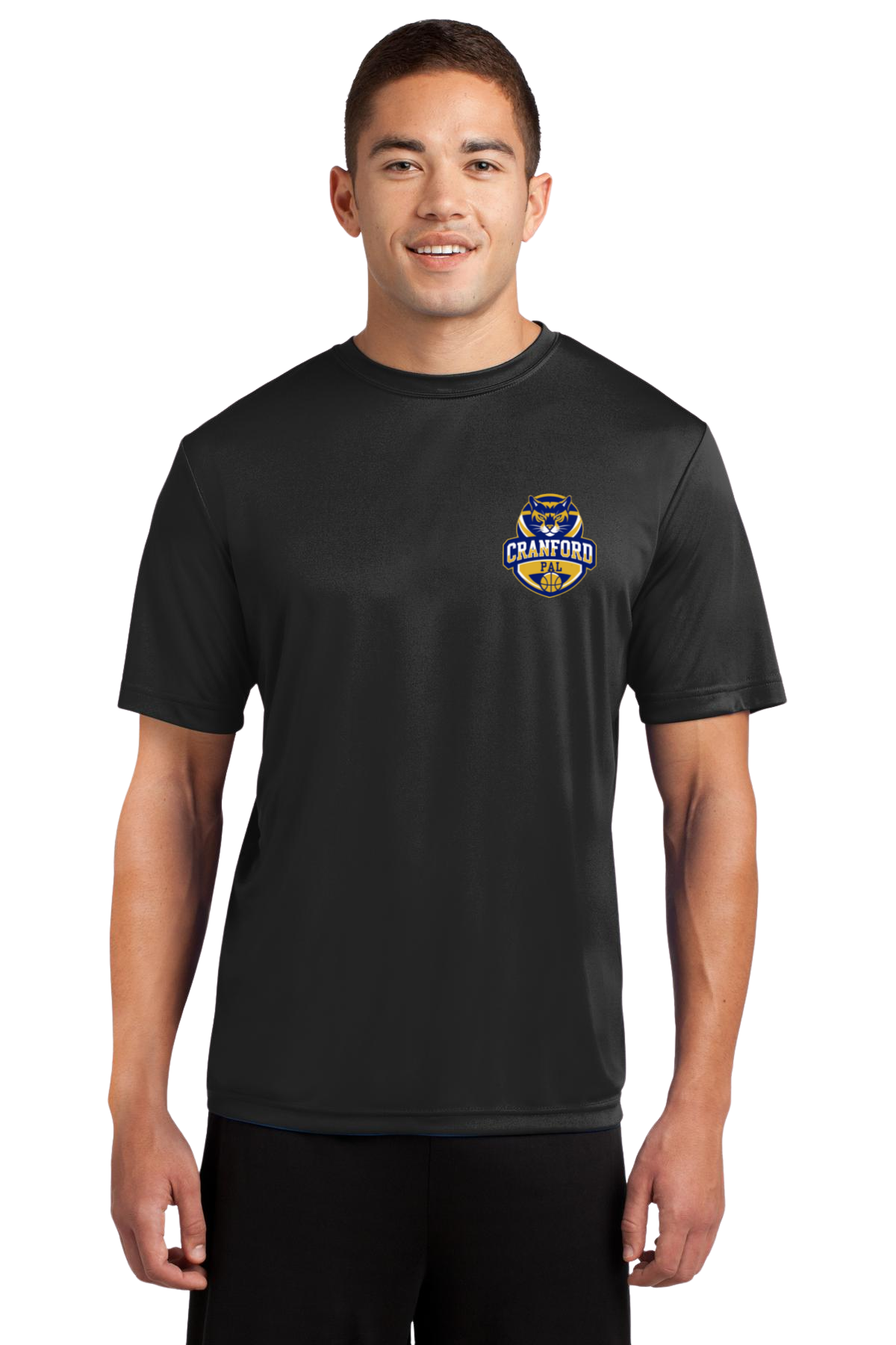 Cranford PAL Basketball Small Logo Adult Performance T-shirts