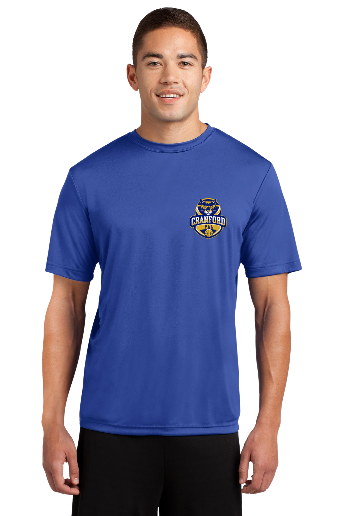 Cranford PAL Basketball Small Logo Adult Performance T-shirts