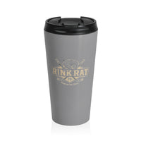 Rink Rat Stainless Steel Travel Mug - Durable Sporty Design for Hockey Lovers