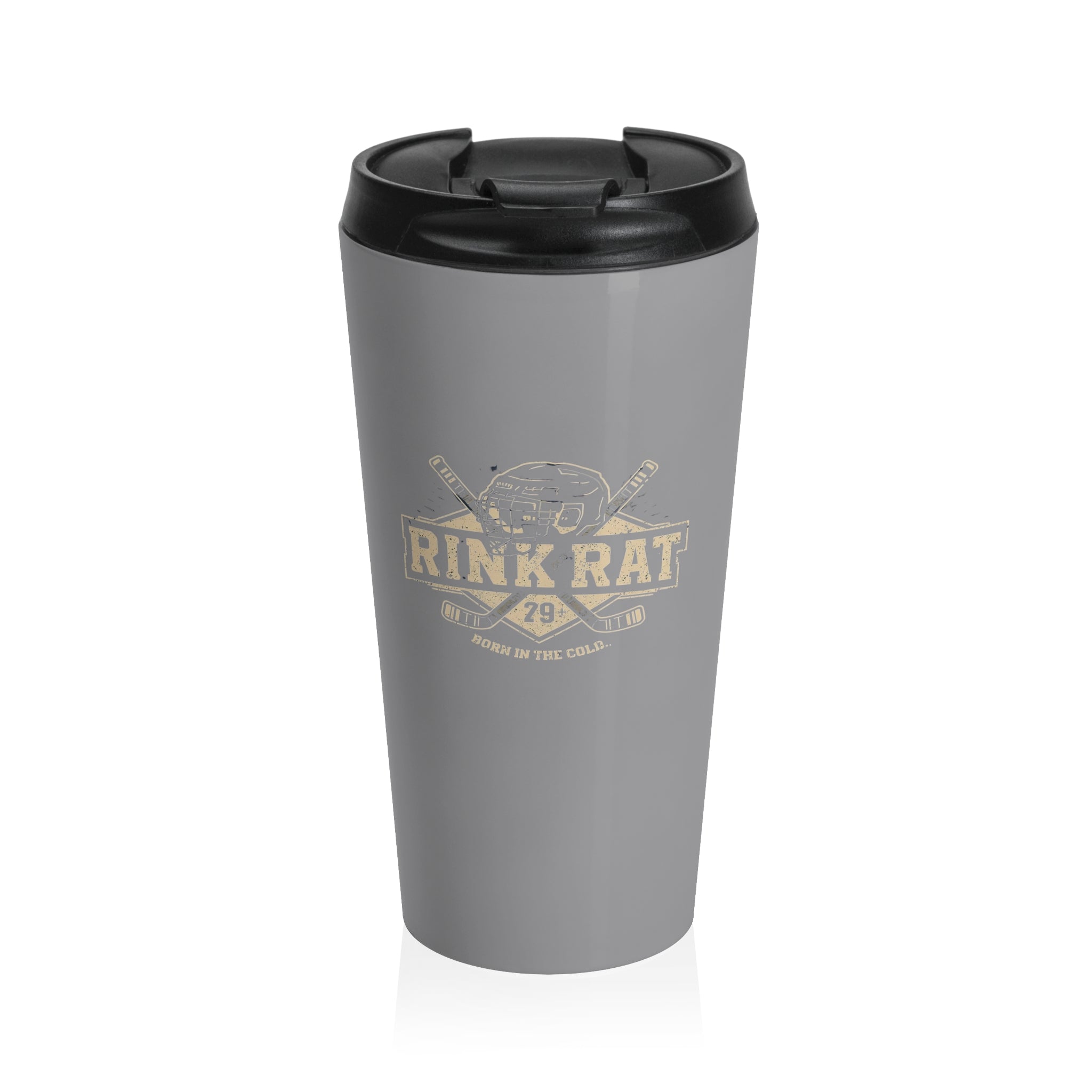 Rink Rat Stainless Steel Travel Mug - Durable Sporty Design for Hockey Lovers